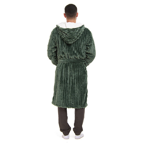 Snuggs Blanket Robe Engraved Lines Green